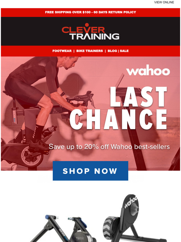  FINAL CHANCE: Up to 20% off Wahoo