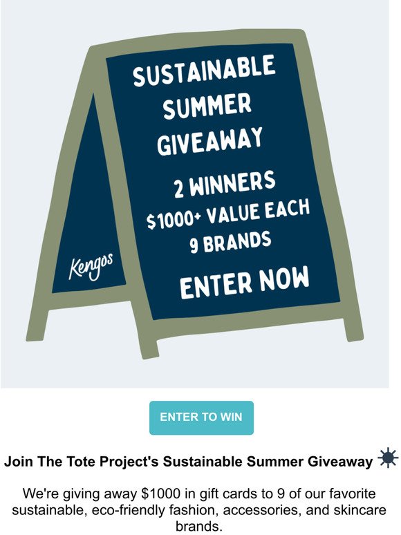 Sustainable Summer Giveaway: Enter to Win $1000!