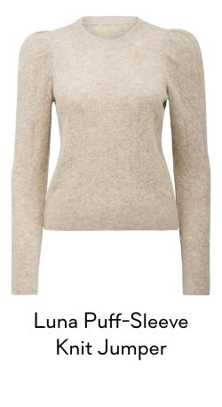 Luna Puff-Sleeve Knit Jumper
