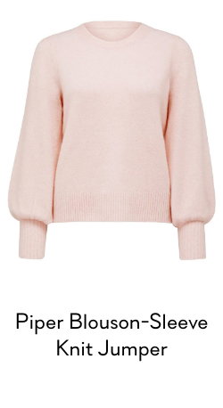 Piper Blouson-Sleeve Knit Jumper