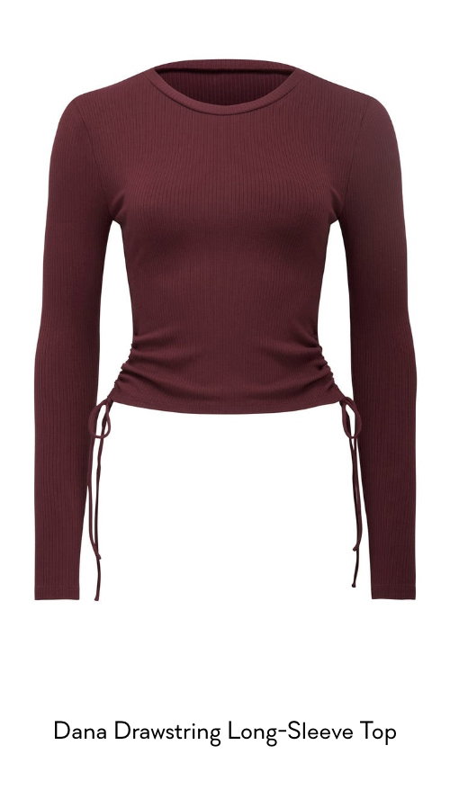 Dana Drawstring Long-Sleeve Top