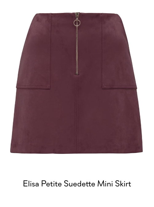 Elisa Petite Suedette Mini Skirt