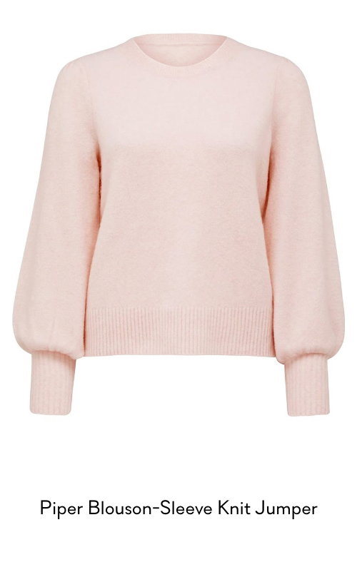 Piper Blouson-Sleeve Knit Jumper