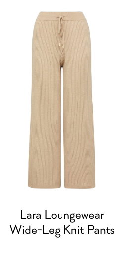 Lara Loungewear Wide-Leg Knit Pants