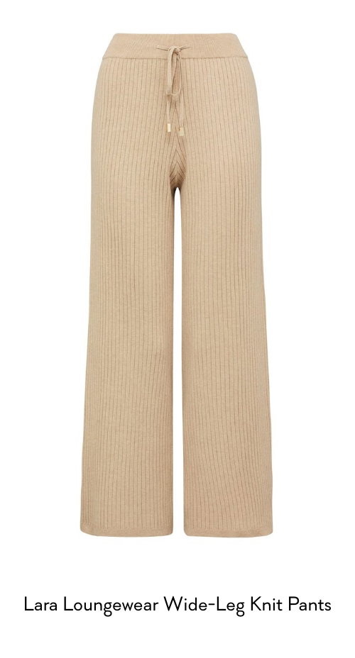 Lara Loungewear Wide-Leg Knit Pants