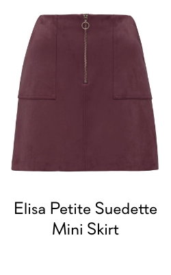 Elisa Petite Suedette Mini Skirt