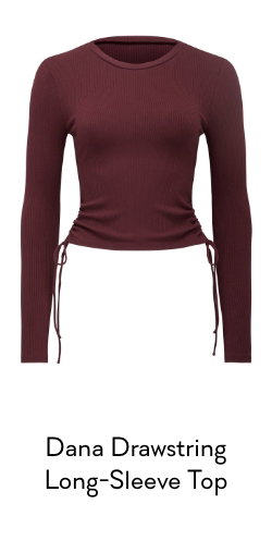 Dana Drawstring Long-Sleeve Top