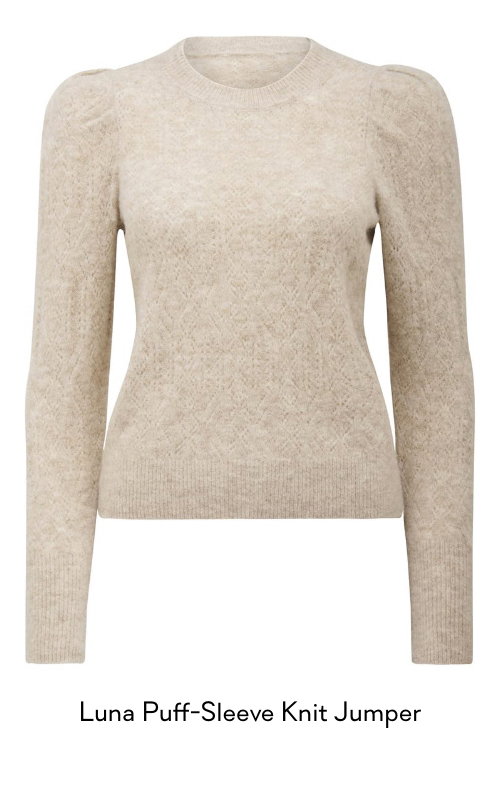 Luna Puff-Sleeve Knit Jumper