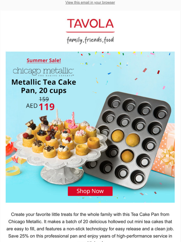 Chicago Metallic Tea Cake Pan On Sale! That's a Treat!