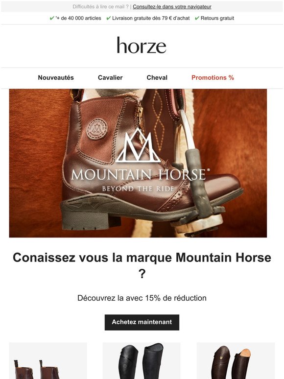 Conaissez vous la marque Mountain Horse ? 