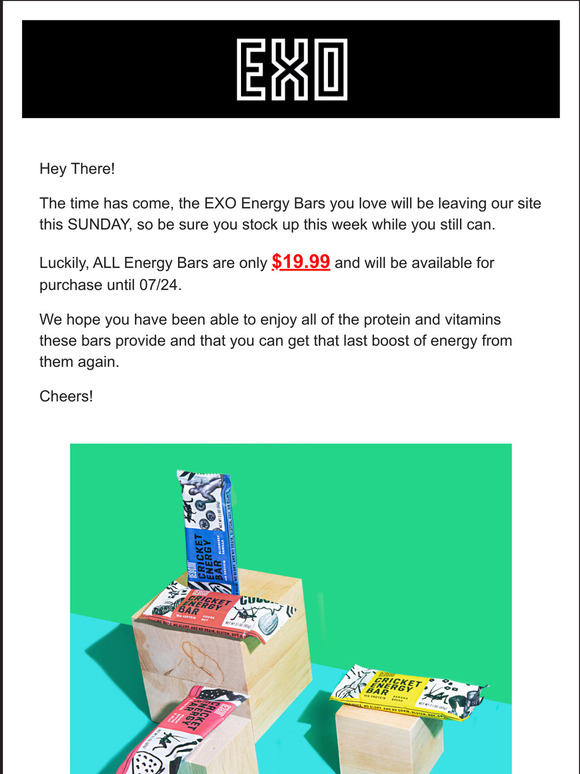 Exo Protein Bars 24 Hours Left To Buy Exo Energy Bars Milled