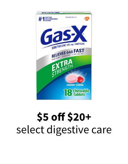 $5 off $20+ select digestive care