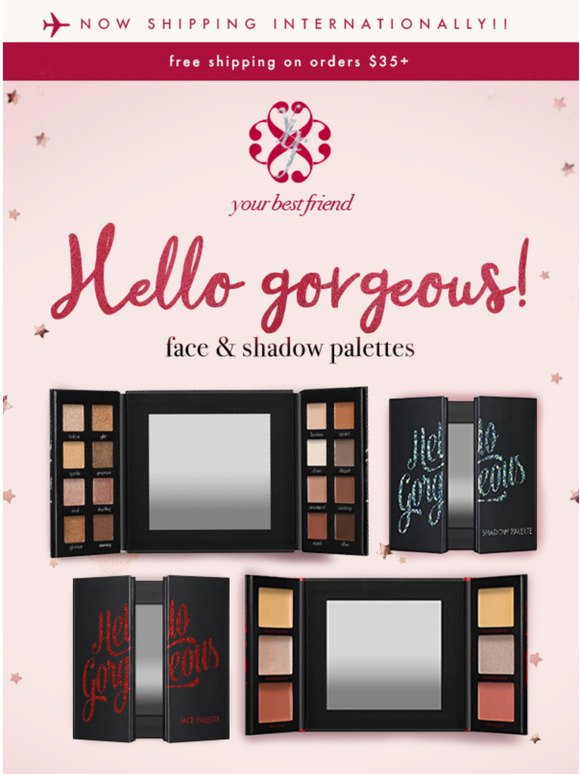 hello gorgeous: eye shadow & face palettes!!
