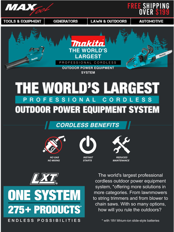 MaxTool Rule The Outdoors w/ The World's Largest Outdoor Power System