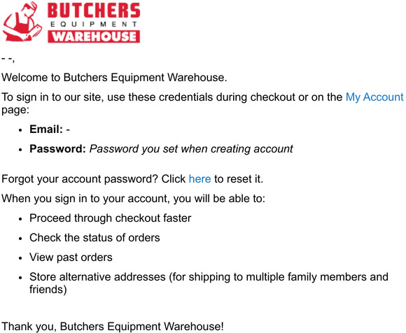 Welcome to Butchers Equipment Warehouse