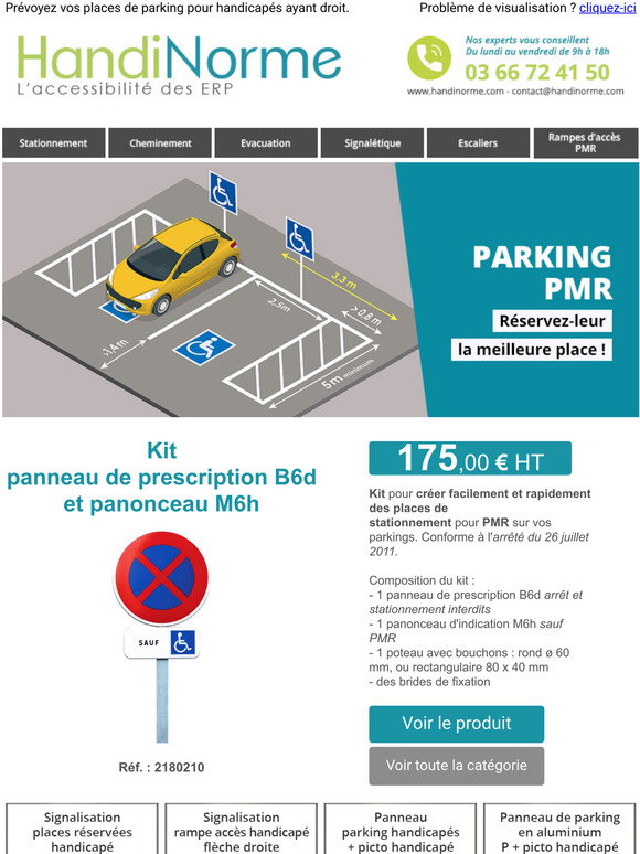 Kit Panneau de Prescription B6d et Panonceau M6h : Arrêt et Stationnement  Interdit sauf Ayant Droit