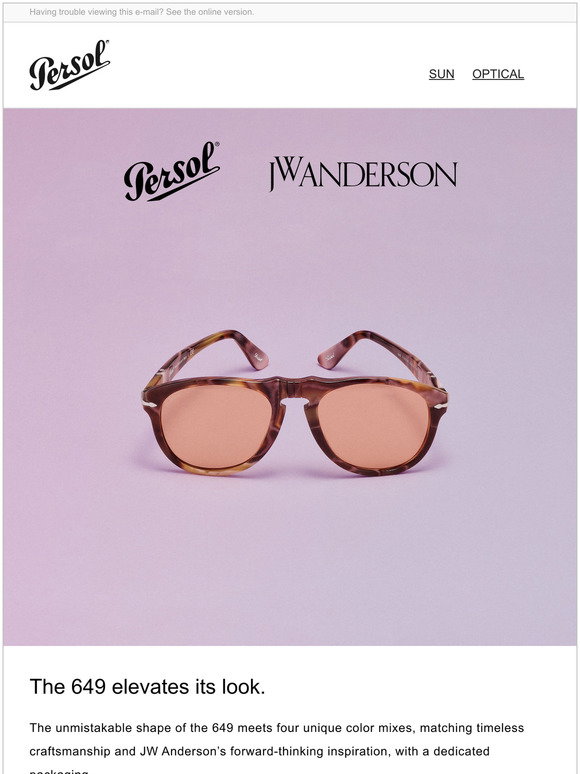 Persol: JW Anderson x Persol | Take A Closer Look. | Milled