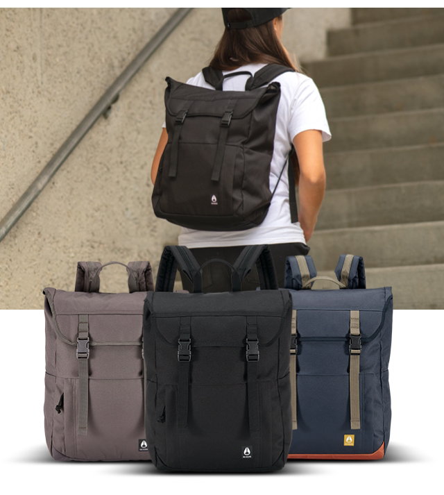 Mode Backpack, a modern buckle-flap 