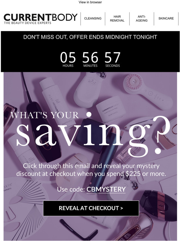 What's your saving? Mystery discount inside