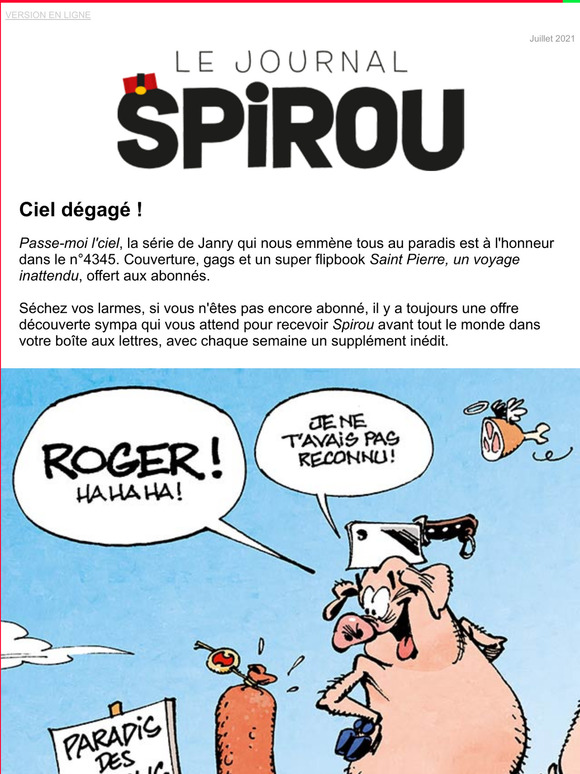 Spirou vous emmne au paradis...