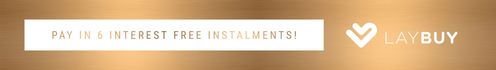 Pay in 6 interest free payments with Laybuy /