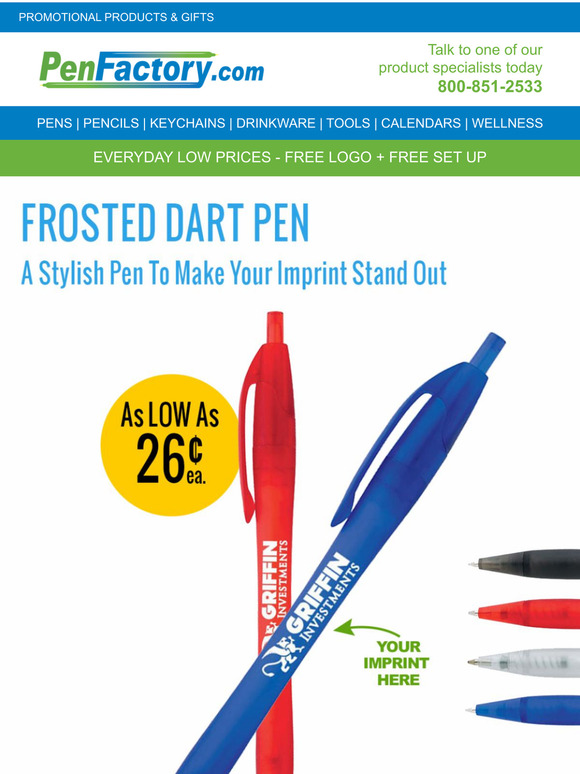 Deal of the Day: 300 custom pens for $90!