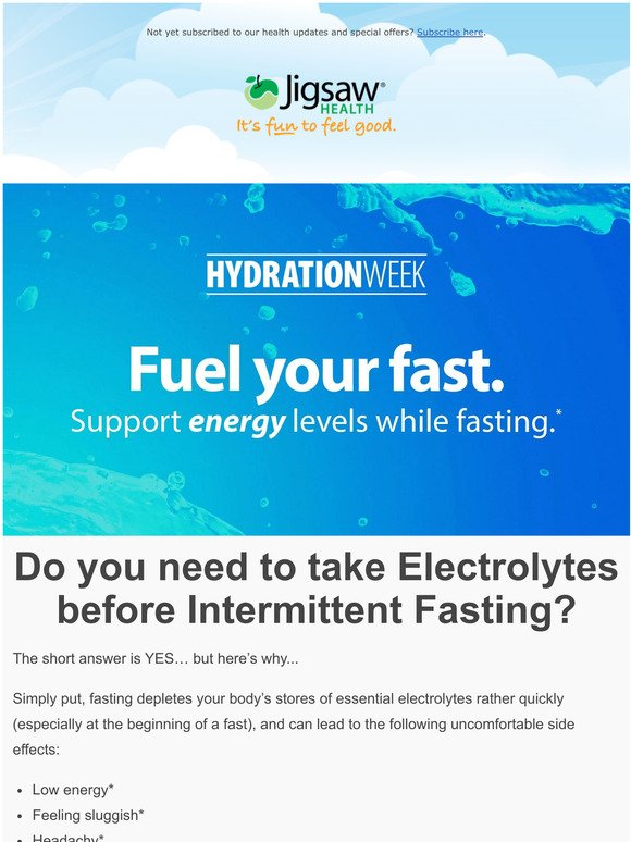 Why you need Electrolytes before your fast...