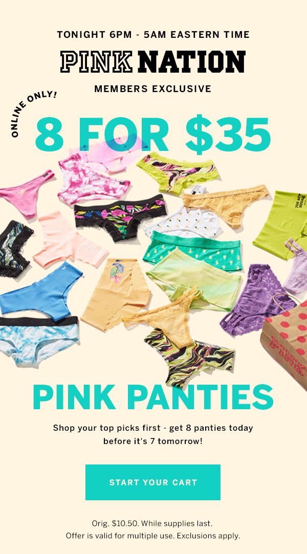 Victoria's Secret: Don't miss: 8/$35 Panties