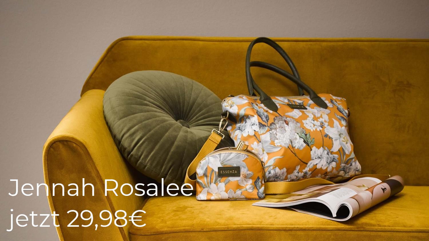 ESSENZA Jennah Rosalee Senfgelb Schultertasche Medium