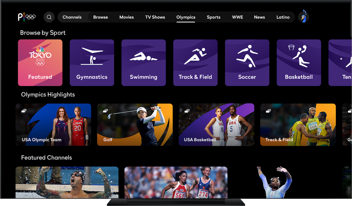 Peacock TV The Olympics starts here Milled