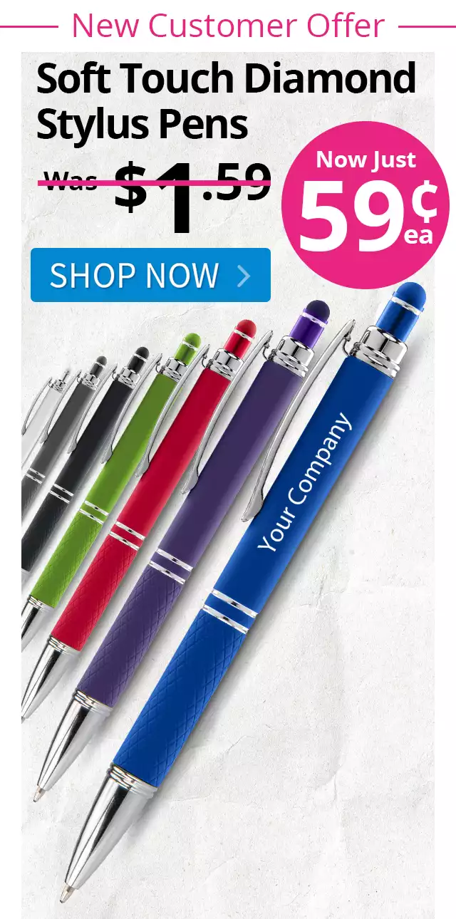 Soft Touch Diamond Stylus Pens for only 59¢ each!