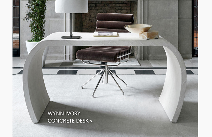 cb2 wynn concrete desk