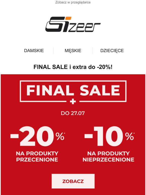 FINAL SALE i dodatkowo do -20% extra!
