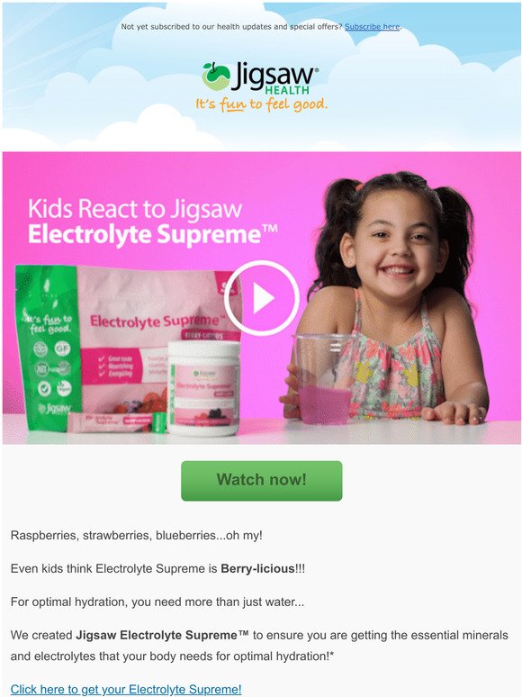 Kids React to Jigsaw Electrolyte Supreme | #FunnyFriday