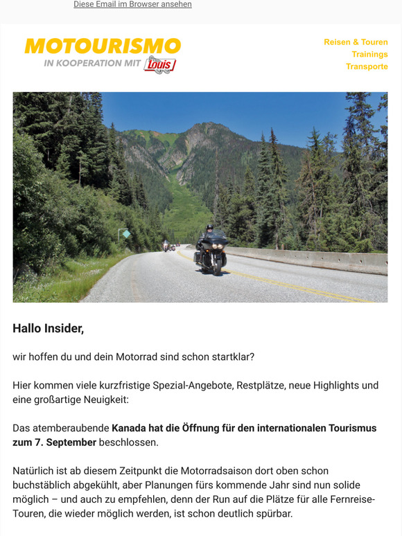 Kanada ffnet + Europa-Spezial-Angebote + Restpltze