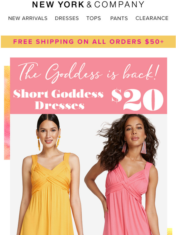 new york and company goddess dress