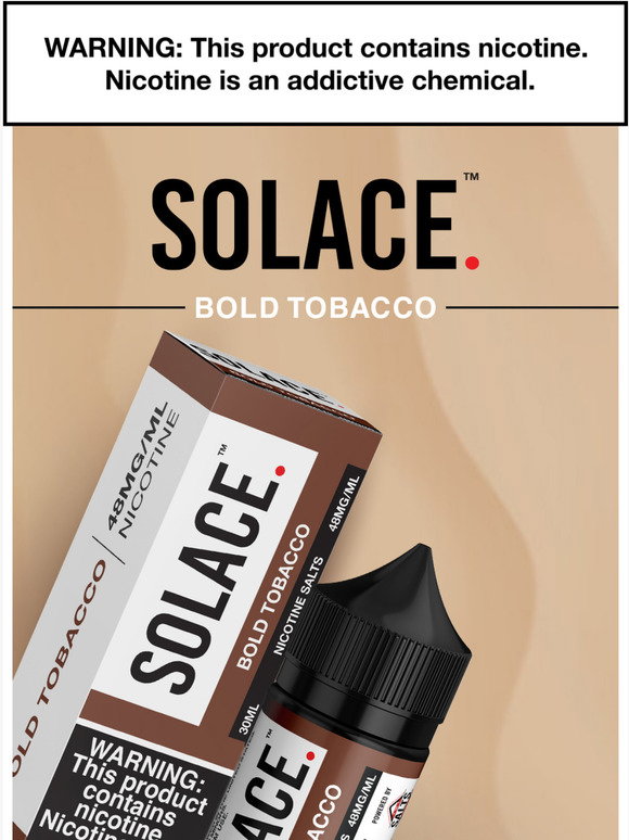 solace salts bold tobacco Salt E-Juice by Bold Tobacco BETTER SALT 30ml