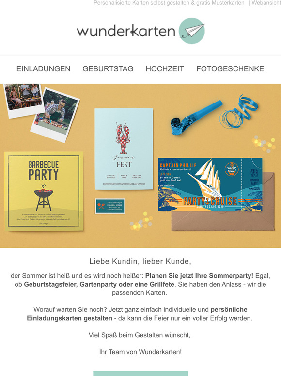 Wann steigt Ihre Sommerparty?