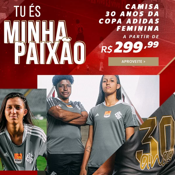 Camisa do Flamengo adidas 30 anos da Copa - Feminina