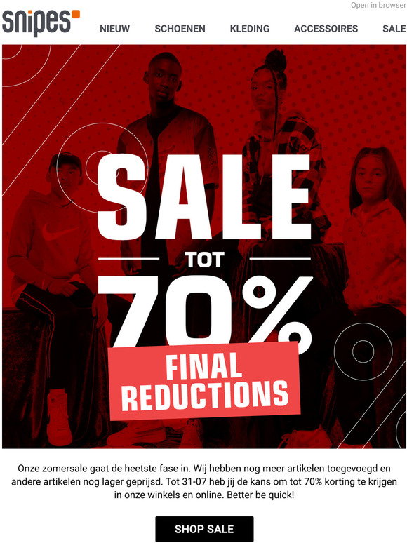snipes.nl: Spring Deal: 30% extra op de uitverkoop | Milled