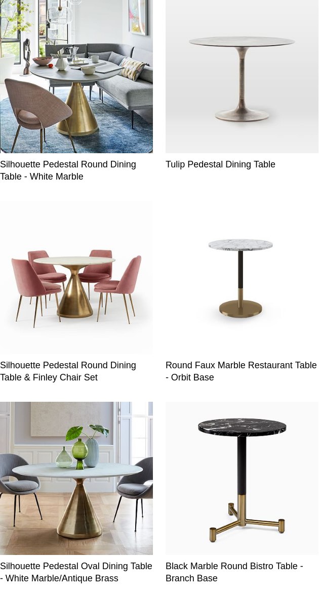 West Elm: CLEARANCE: Our White Marble Round Bistro Table - Orbit Base ...