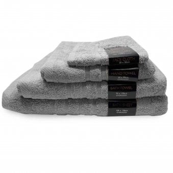 Cotton Luxury Combed Towels  - Silver