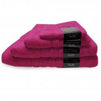 Cotton Luxury Combed Towels  - Raspberry
