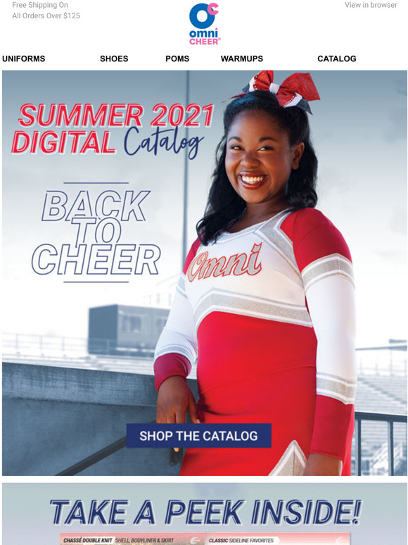 Omni Cheer New Cheer Catalog! Be Ready for Back to Cheer Milled