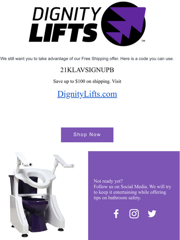 Dignity Lifts Basic BL1 Toilet Lift