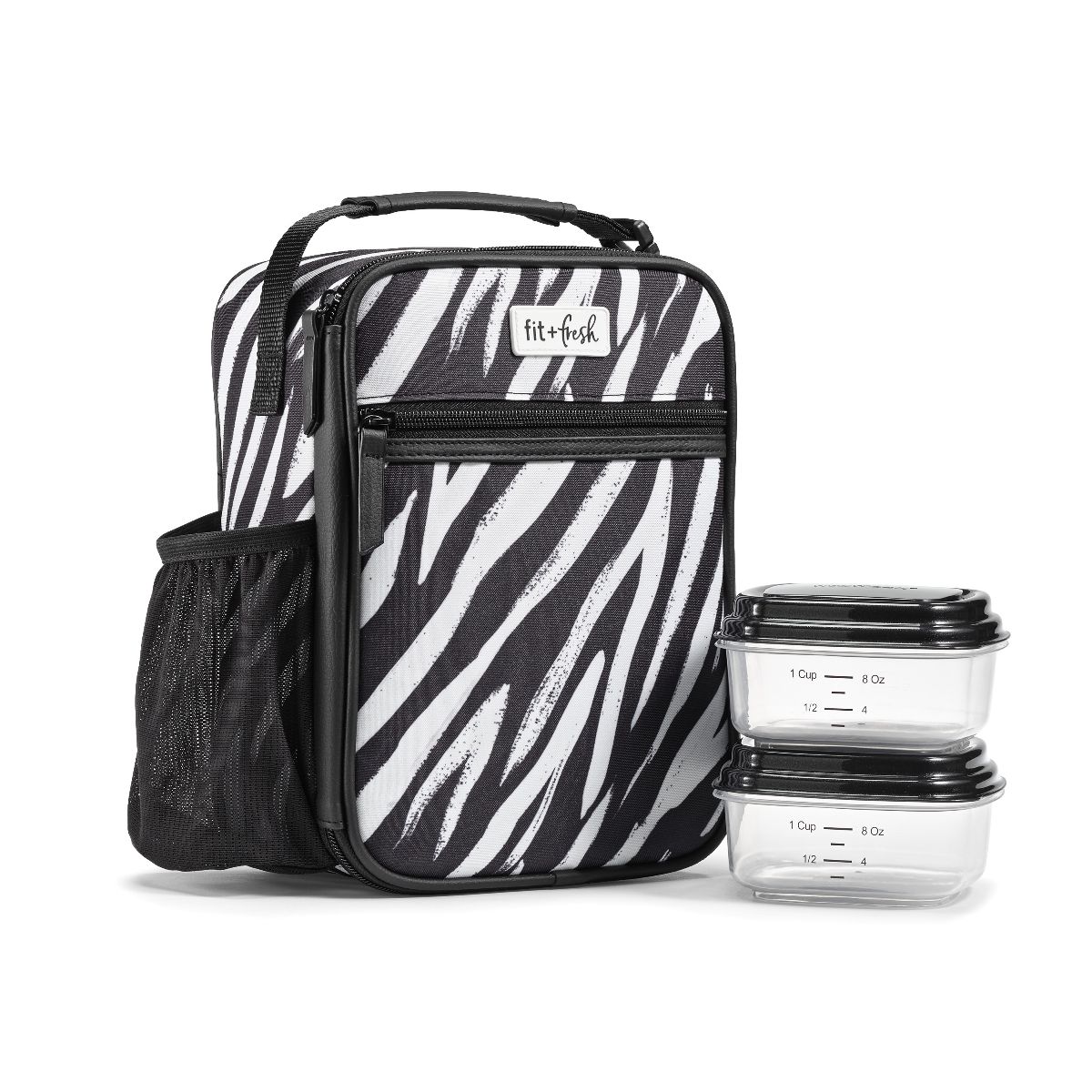 Fit & Fresh 7-Piece Deluxe Athleisure Lunch Bag Set - Navy Tie Dye