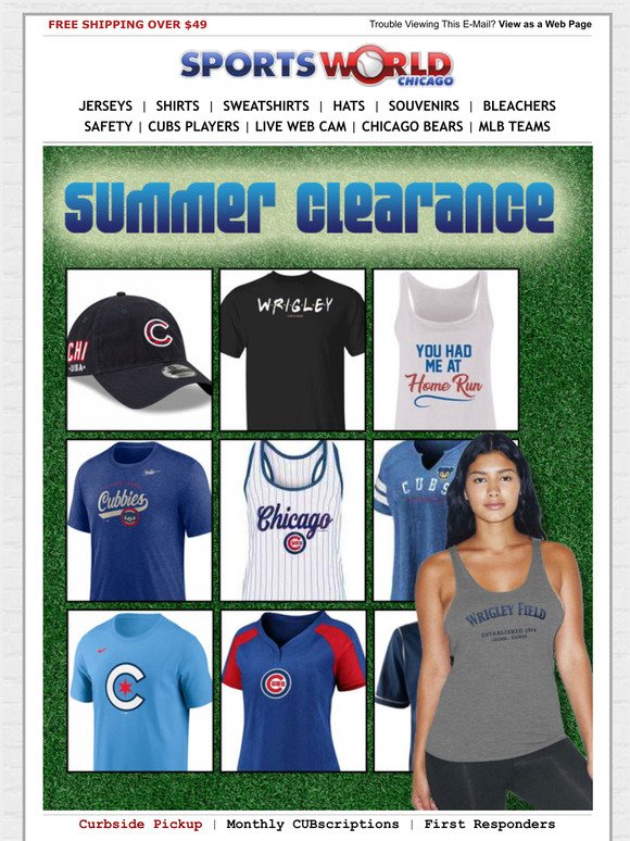  SUMMER CLEARANCE: Chicago Cubs Shirts & More