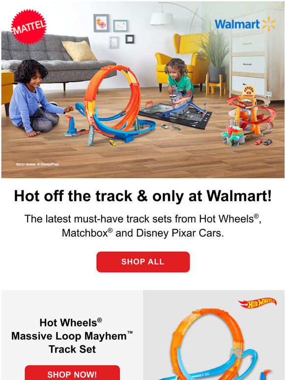 Hot off the track & only at Walmart!