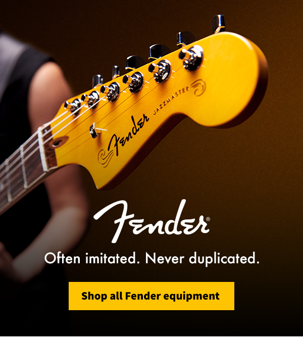 Fender. Often imited. Never duplicated. Shop all Fender equipment.