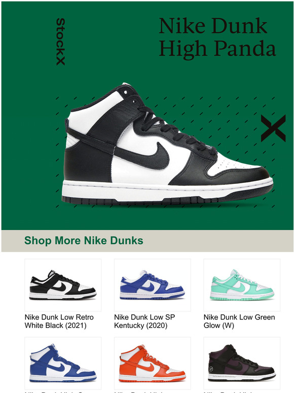 dunk high panda stockx